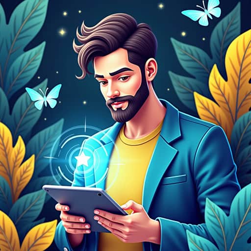 ai person with tablet favicon