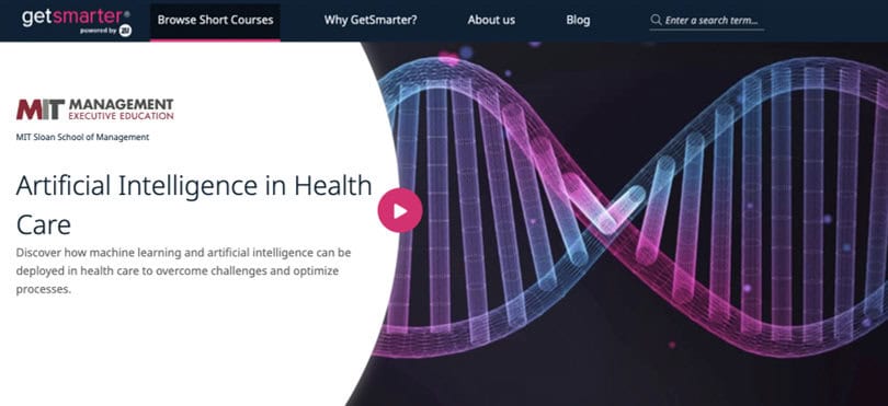 Image AI Courses Online - Artificial Intelligence in Healthcare, MIT, GetSmarter