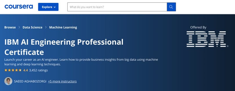 Image Machine Learning Courses Online - Machine Learning, IBM Certification, Coursera