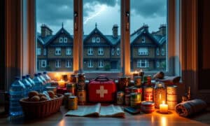 a display of an emergency kit to last 72 hours based on official guidance - newsletter ai emergency kit prompt