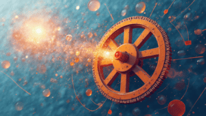 a huge wheel representing the flywheel effect - newsletter